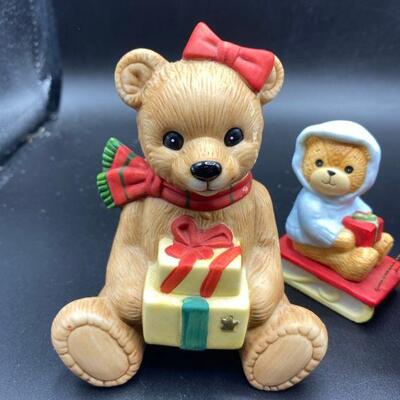 Teddy Bear Holiday Figurine Lot