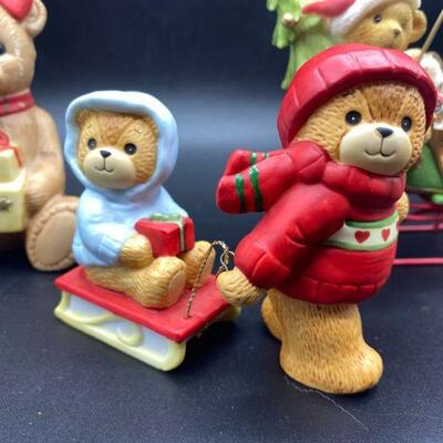 Teddy Bear Holiday Figurine Lot