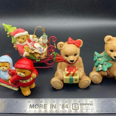 Teddy Bear Holiday Figurine Lot