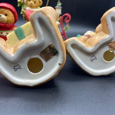 Teddy Bear Holiday Figurine Lot