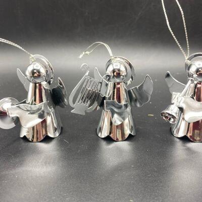 Silvertone Metal Angel Set