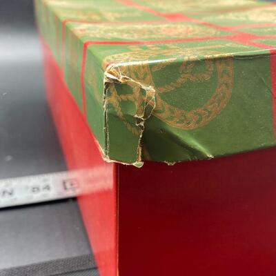 Vintage Robinson's Shoe Box of Christmas Decortions