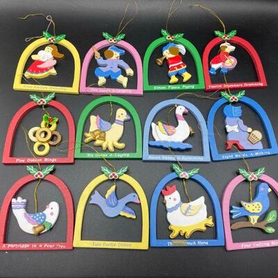 Wooden 12 Days of Christmas Ornaments