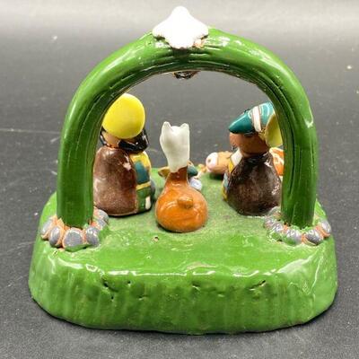 Small Painted Clay Nativity Scene from Bolivia