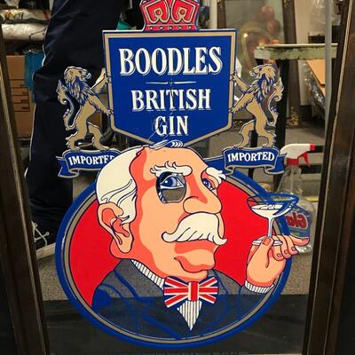Boodles British Gin Promotional Bar Sign
