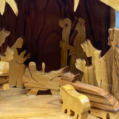 Wood Nativity Scene