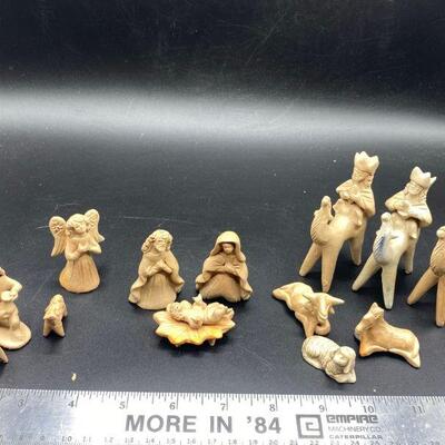 Handmade Clay Nativity Scene