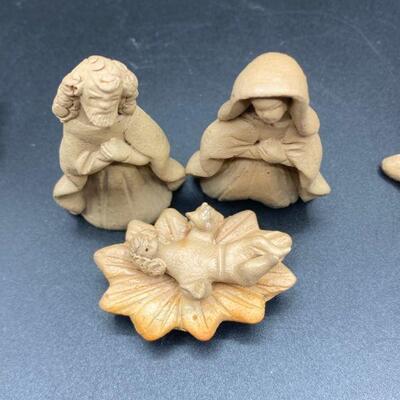 Handmade Clay Nativity Scene