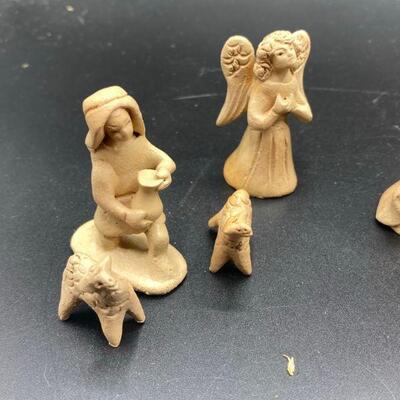 Handmade Clay Nativity Scene