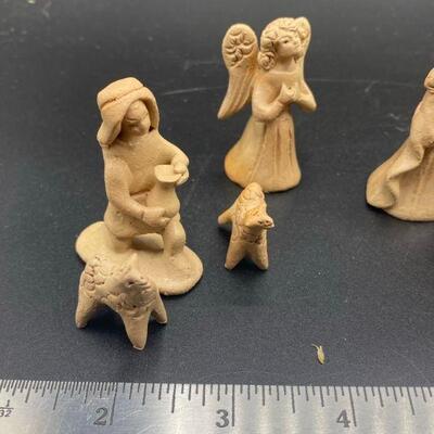 Handmade Clay Nativity Scene
