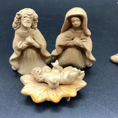 Handmade Clay Nativity Scene