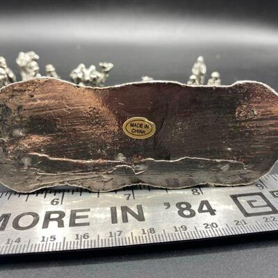 Heavy Pewter Miniature Nativity Scene