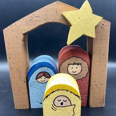 Chunky Wood Block Nativity Scene