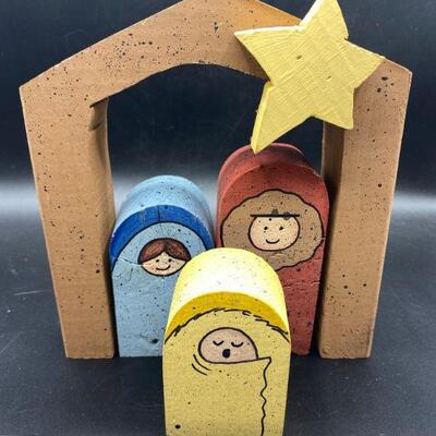 Chunky Wood Block Nativity Scene
