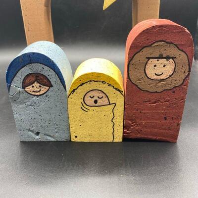 Chunky Wood Block Nativity Scene