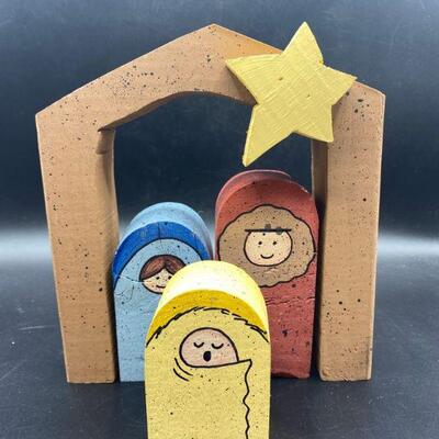 Chunky Wood Block Nativity Scene