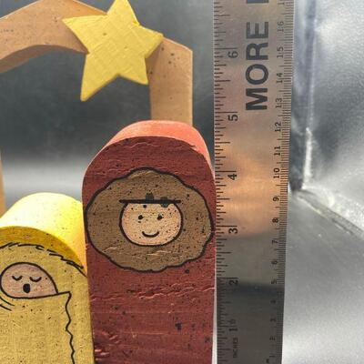 Chunky Wood Block Nativity Scene
