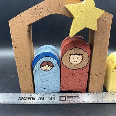 Chunky Wood Block Nativity Scene