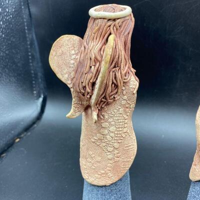 Rough Sculpted Clay Nativity Scene