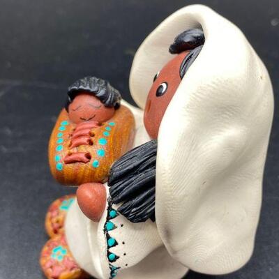 Molded Clay Mary and Baby Jesus