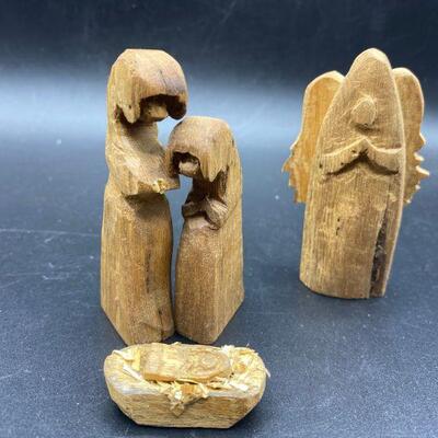 Carved Wood Nativity