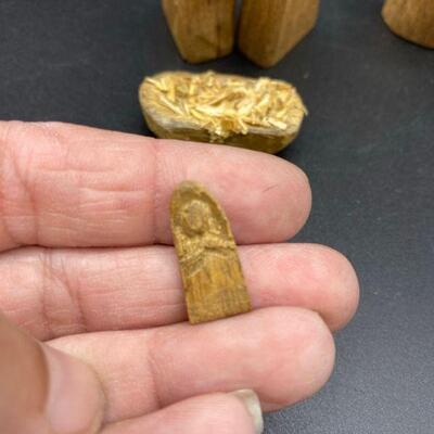 Carved Wood Nativity