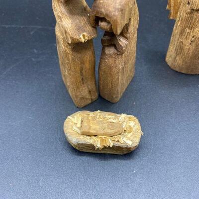 Carved Wood Nativity