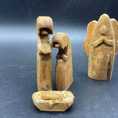 Carved Wood Nativity