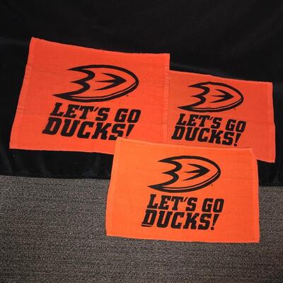 Lot of three Anaheim Ducks Promotional Towels