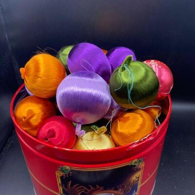 Huge Lot of Vintage Thread Ornaments Jewel Tones