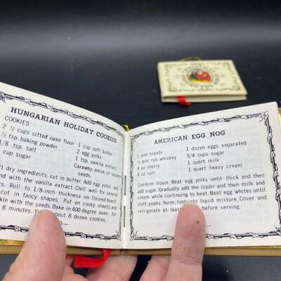 Miniature Kurt Alder Christmas Books and Wood Bell Ornaments