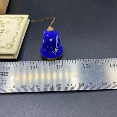 Miniature Kurt Alder Christmas Books and Wood Bell Ornaments