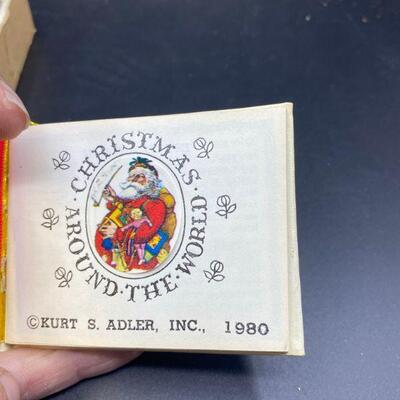 Miniature Kurt Alder Christmas Books and Wood Bell Ornaments
