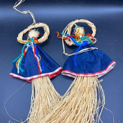 Straw Angel Figure Wall Hangings