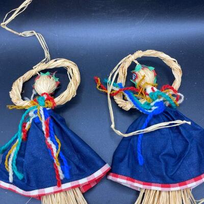 Straw Angel Figure Wall Hangings
