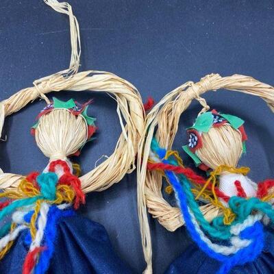 Straw Angel Figure Wall Hangings