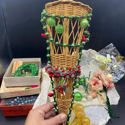 Vintage Glass Ornament Craft Project Incomplete