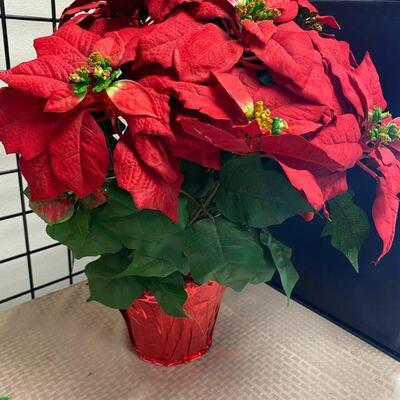 Large Artificial Poinsettia Plant