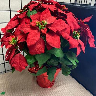 Large Artificial Poinsettia Plant