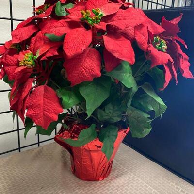 Large Artificial Poinsettia Plant