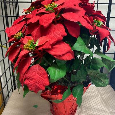Large Artificial Poinsettia Plant