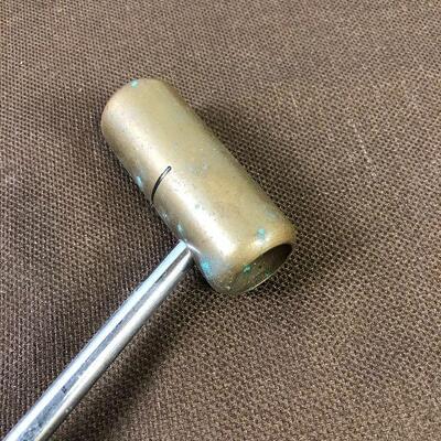 #159 Vintage Golf Putter  Brass Pipe Putter 