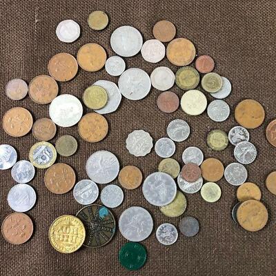 #210 COLLECTION of Foreign Money and Token 