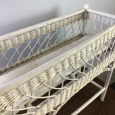 #294 Vintage Ratan Plant Stand 