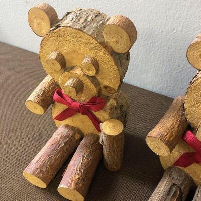 #302 2 Smaller Log Bears 