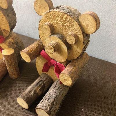 #302 2 Smaller Log Bears 