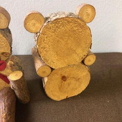 #302 2 Smaller Log Bears 