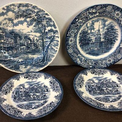 #314 Mixed Lot of Courier and Ives Plates 