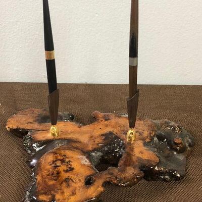 #316 Walnut Burl Pen Holder 