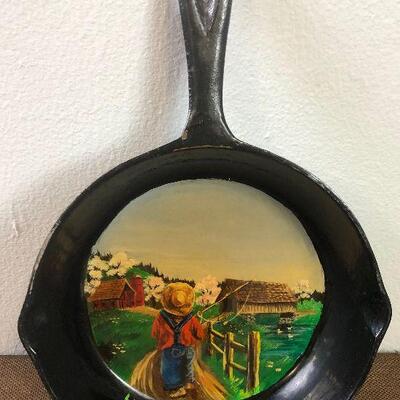 #320 Hand Painted Frying Pan 
